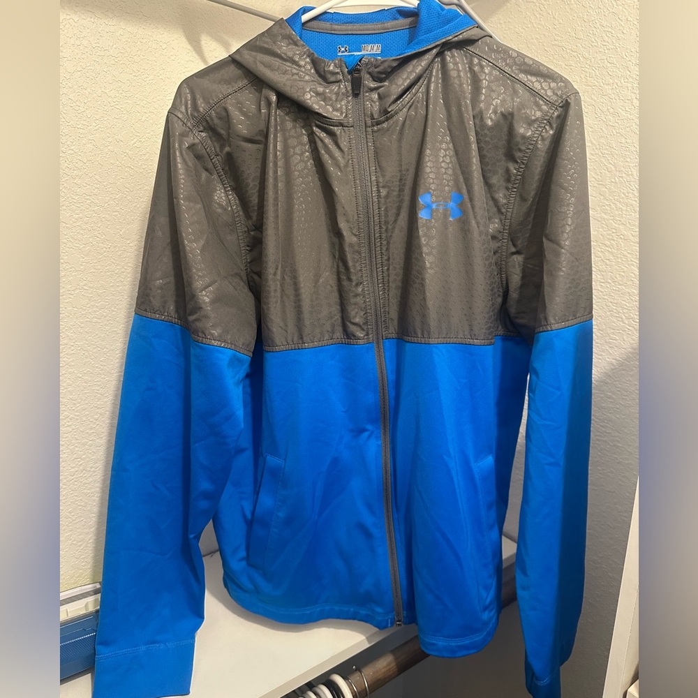 Under Armour Blue and Gray Windbreaker Athletic Jacket
